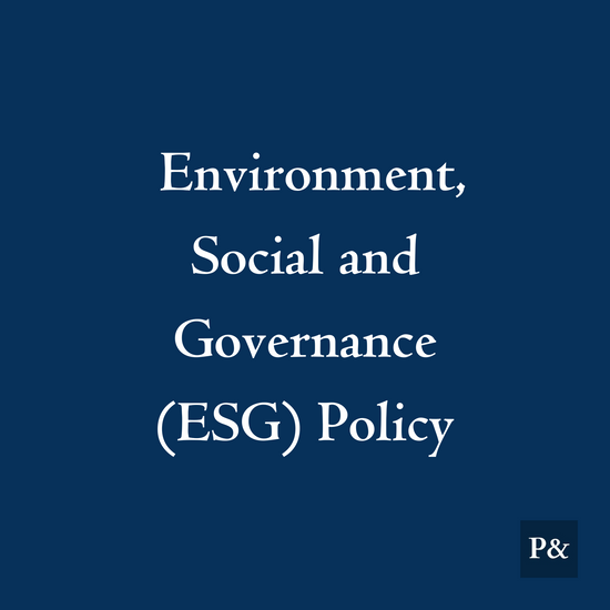 Environment, Social and Governance (ESG) Policy For Real Estate