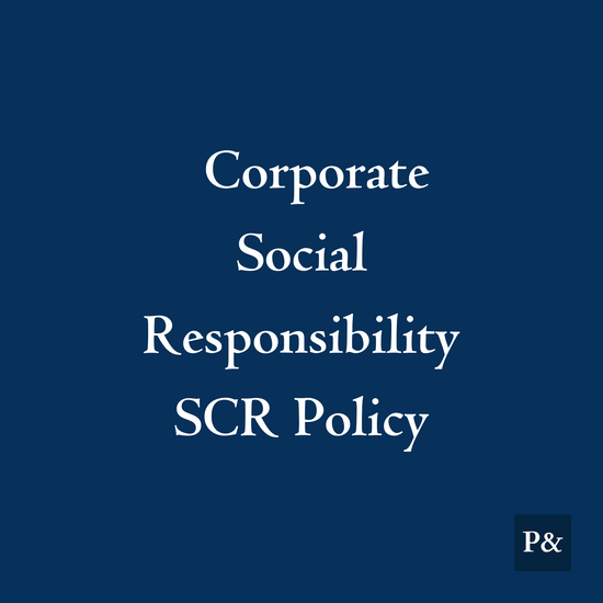 Corporate Social Responsibility SCR Policy For Real Estate
